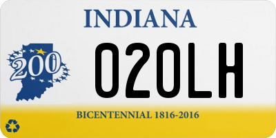 IN license plate 020LH