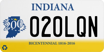 IN license plate 020LQN