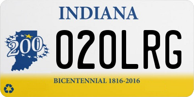 IN license plate 020LRG
