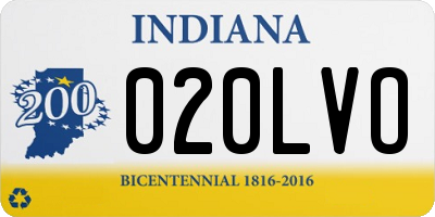 IN license plate 020LVO