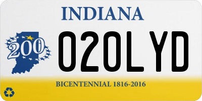 IN license plate 020LYD