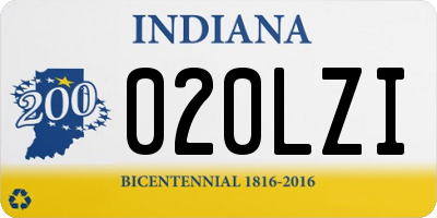 IN license plate 020LZI