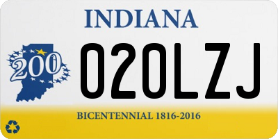 IN license plate 020LZJ