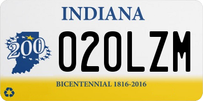IN license plate 020LZM