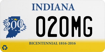 IN license plate 020MG