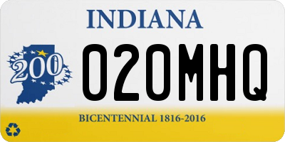 IN license plate 020MHQ