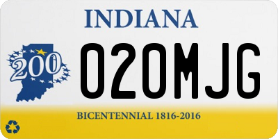IN license plate 020MJG