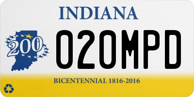 IN license plate 020MPD