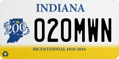 IN license plate 020MWN