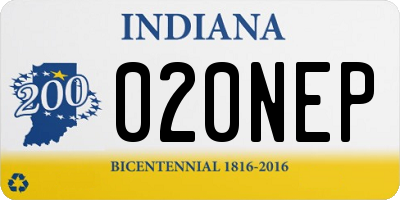IN license plate 020NEP