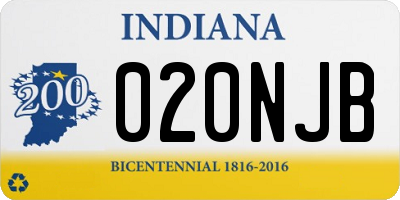 IN license plate 020NJB