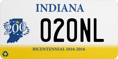 IN license plate 020NL