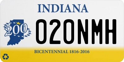 IN license plate 020NMH