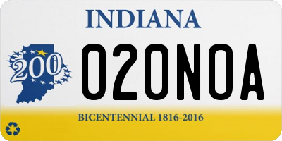 IN license plate 020NOA