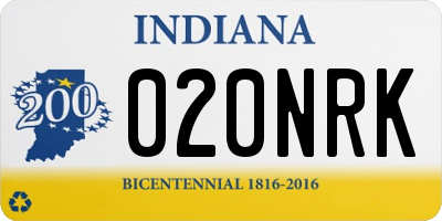 IN license plate 020NRK