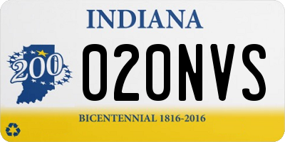 IN license plate 020NVS