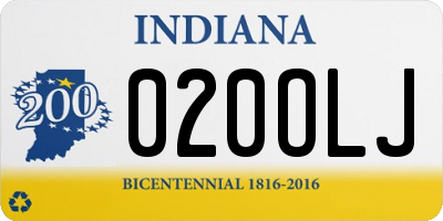 IN license plate 020OLJ