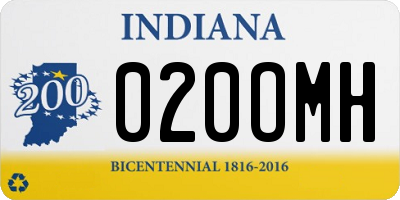 IN license plate 020OMH