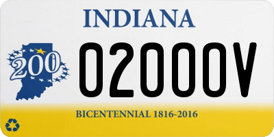 IN license plate 020OOV