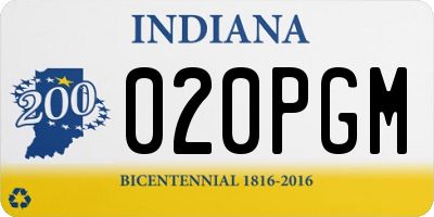 IN license plate 020PGM
