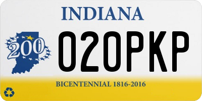 IN license plate 020PKP