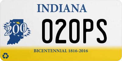 IN license plate 020PS