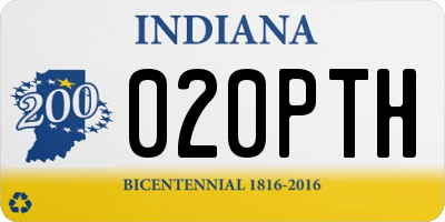 IN license plate 020PTH