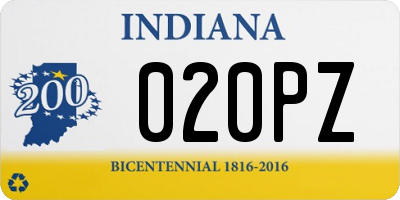 IN license plate 020PZ
