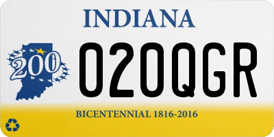 IN license plate 020QGR