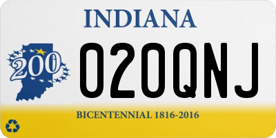IN license plate 020QNJ