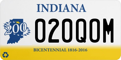 IN license plate 020QOM