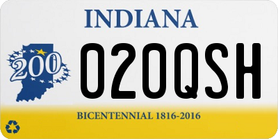 IN license plate 020QSH