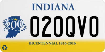 IN license plate 020QVO
