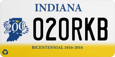 IN license plate 020RKB