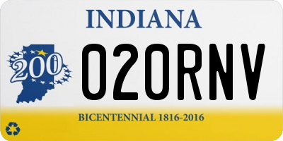 IN license plate 020RNV