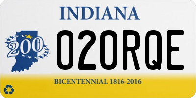 IN license plate 020RQE