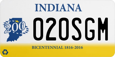 IN license plate 020SGM