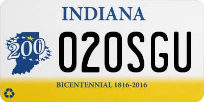 IN license plate 020SGU