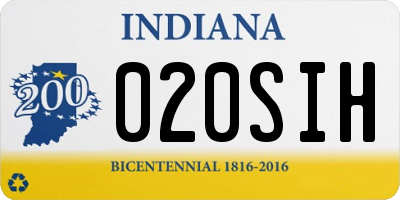IN license plate 020SIH