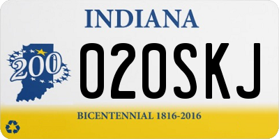 IN license plate 020SKJ