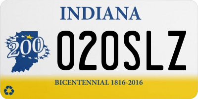 IN license plate 020SLZ
