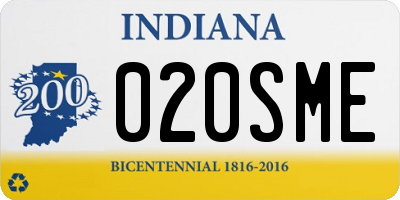 IN license plate 020SME