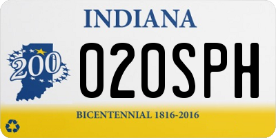 IN license plate 020SPH