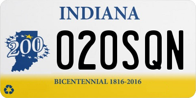 IN license plate 020SQN