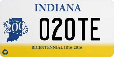 IN license plate 020TE
