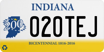 IN license plate 020TEJ