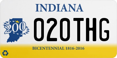 IN license plate 020THG