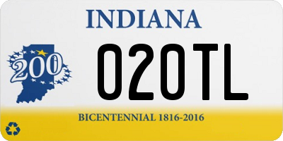 IN license plate 020TL