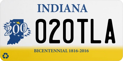IN license plate 020TLA
