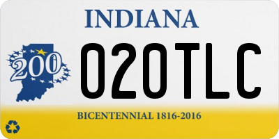 IN license plate 020TLC